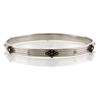 Armenta Sterling Silver Diamond and Sapphire Bangle