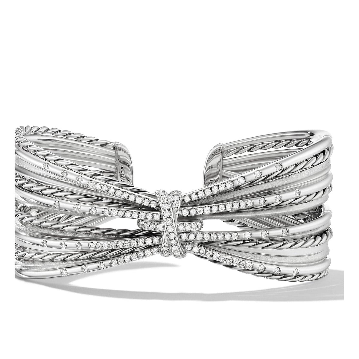 Angelika Maltese Cuff with Pavé Diamonds Sterling Silver, Long's Jewelers
