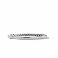 Sculpted Cable and Smooth Bangle Bracelet Sterling Silver, Long's Jewelers