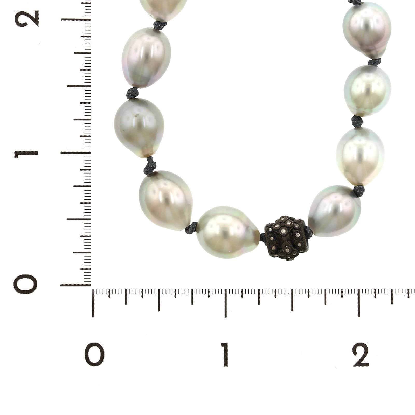 Armenta Sterling Silver with Pearls and Champagne Diamond Bracelet
