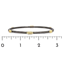 Armenta Sterling Silver and 18K Yellow Gold Diamond Bangle