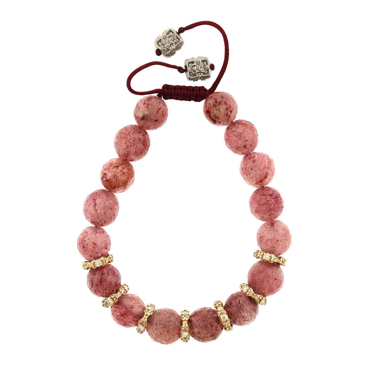 Sterling Silver and 14K Yellow Gold Quartz Bracelet