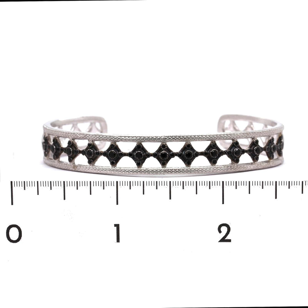 Armenta Sterling Silver Black Spinel Cuff Bracelet