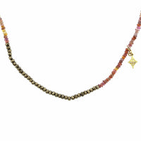 Sterling Silver Multi Stone Necklace
