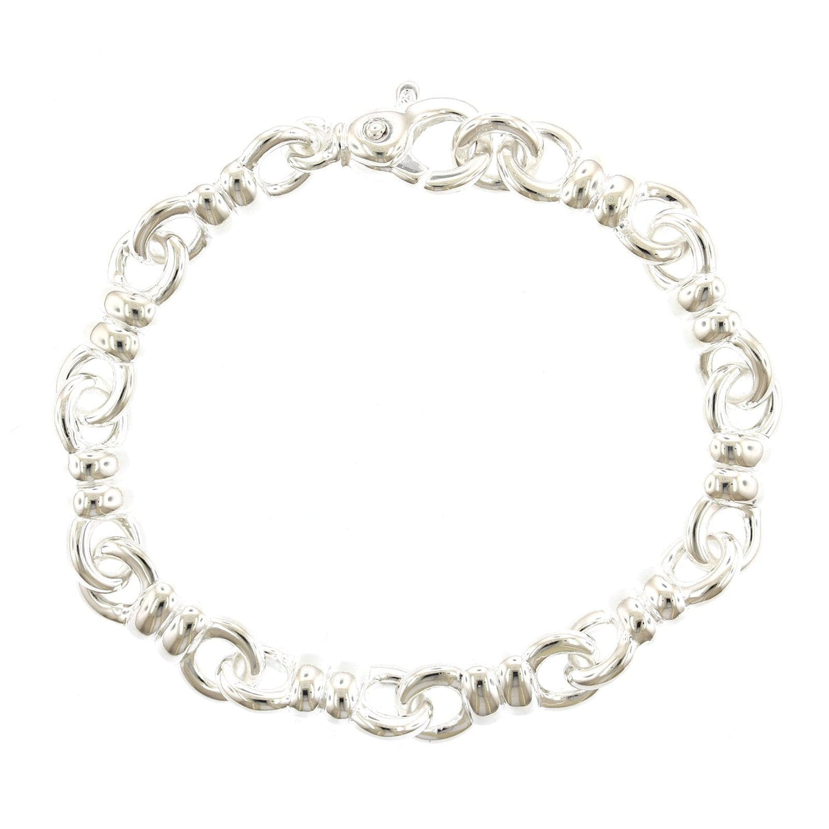 Sterling Silver Interlocking Link Bracelet