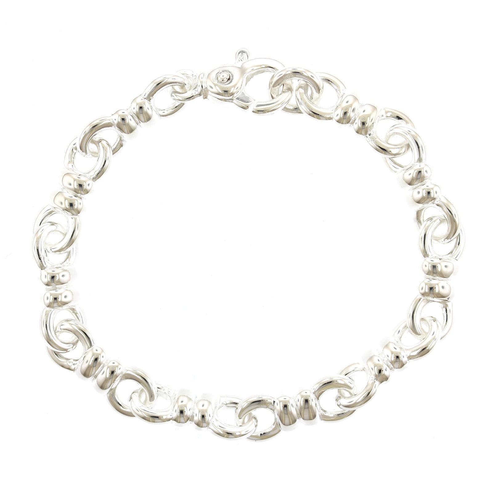 Sterling Silver Interlocking Link Bracelet