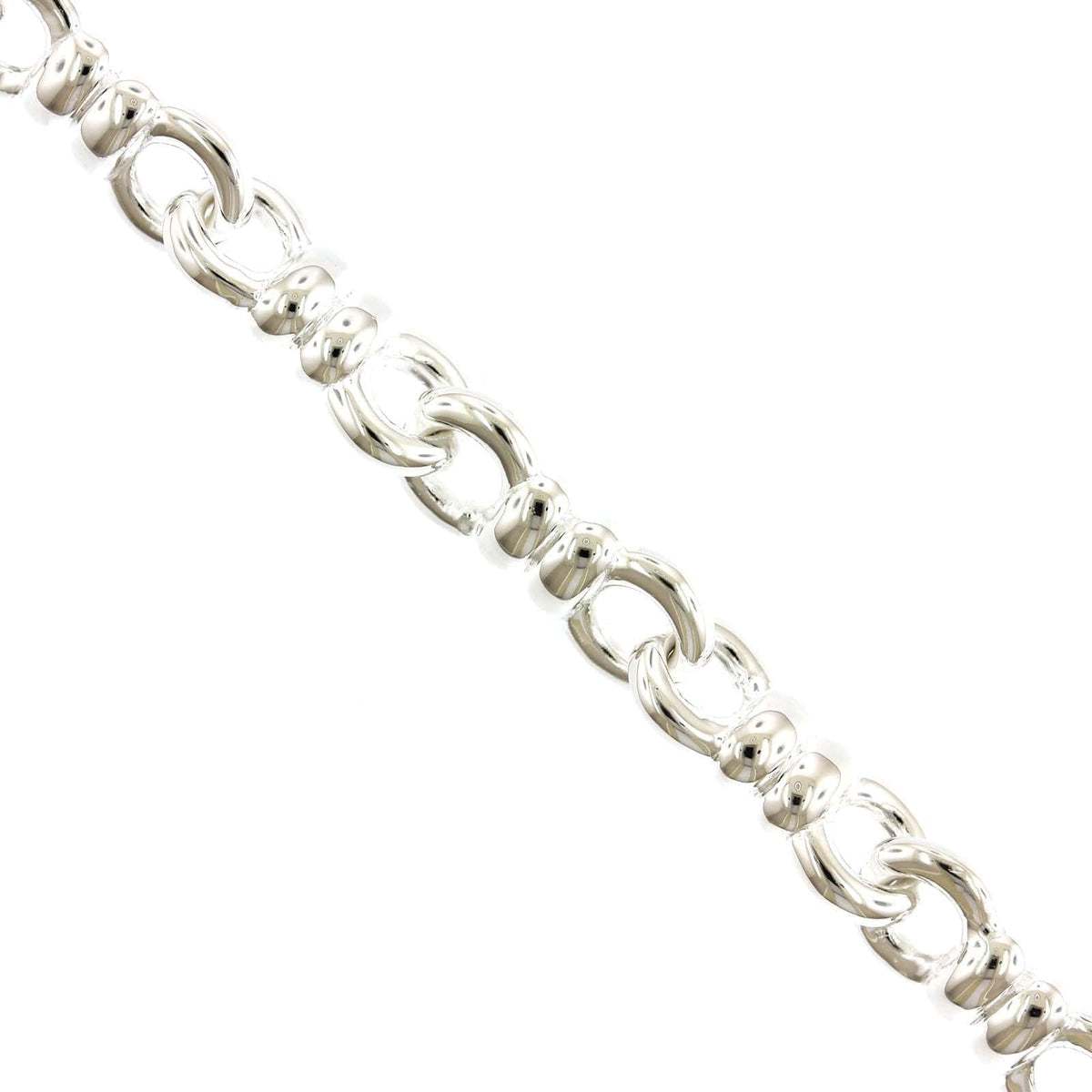 Sterling Silver Interlocking Link Bracelet