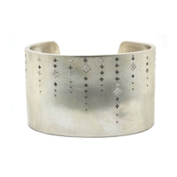 Adel Chefridi Sterling Silver Shooting Star Wide Diamond Cuff Bracelet