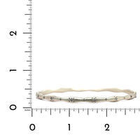 Adel Chefridi Sterling Silver Wavy Diamond Bangle Bracelet