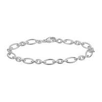 Sterling Silver Baroque Figaro Bracelet, Sterling silver, Long's Jewelers