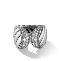 Sculpted Cable Ring with Pavé Diamonds, Long's Jewelers