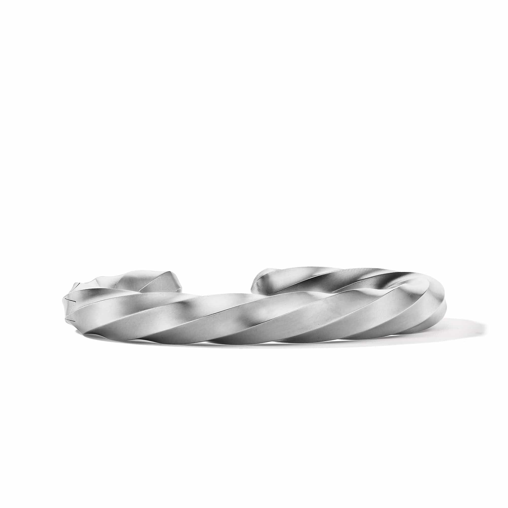 Cable Edge Cuff Bracelet in Recycled Sterling Silver, Long's Jewelers