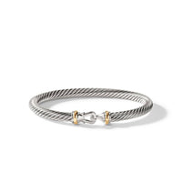 Cable Buckle Bracelet with Gold, Sterling Silver, Long's Jewelers