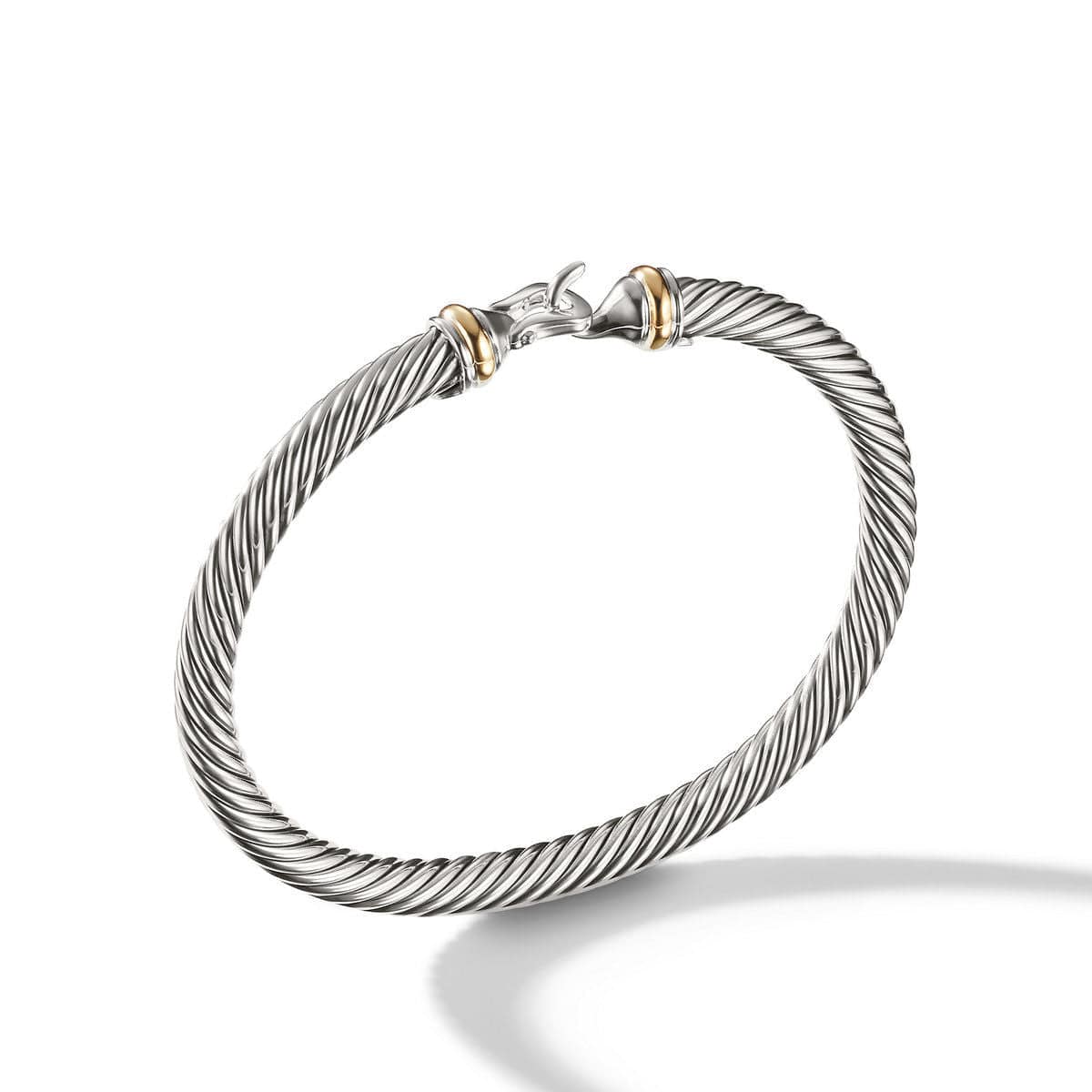 Cable Buckle Bracelet with Gold, Sterling Silver, Long's Jewelers