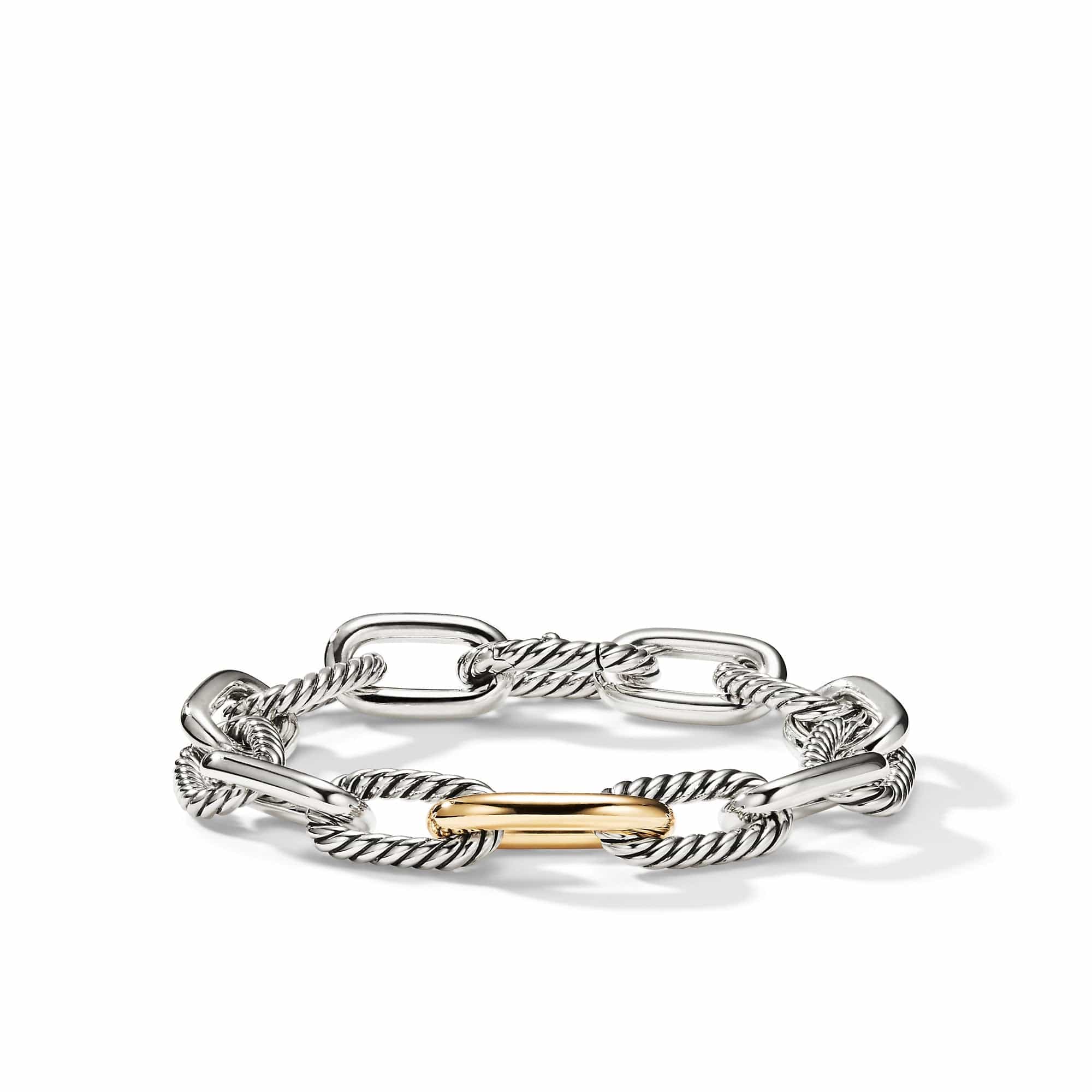 DY Madison Medium Bracelet with 18K Gold, 11mm, Long's Jewelers