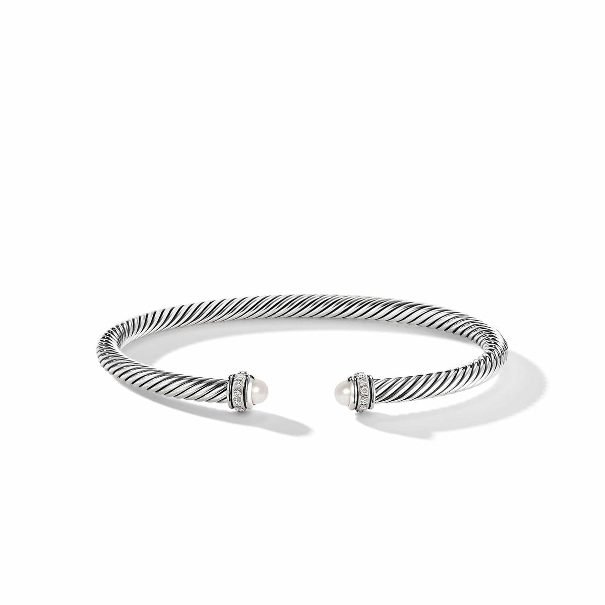 Cable Classic Bracelet with Pearls and Diamonds, Long's Jewelers