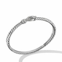 Thoroughbred Loop Bracelet in Sterling Silver with Pavé Diamonds