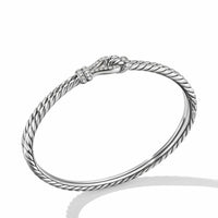 Thoroughbred Loop Bracelet in Sterling Silver with Pavé Diamonds