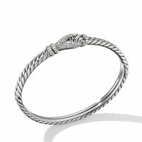 Thoroughbred Loop Bracelet in Sterling Silver with Pavé Diamonds