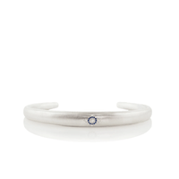 Sterling Silver Sapphire Diamond Cuff Bracelet, Sterling Silver Sapphire Diamond Cuff Bracelet, Long's Jewelers