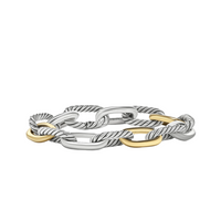 DY Madison® Chain Bracelet in Sterling Silver with 18K Yellow Gold