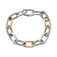 DY Madison® Chain Bracelet in Sterling Silver with 18K Yellow Gold