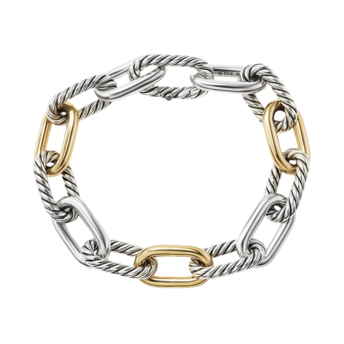 DY Madison® Chain Bracelet in Sterling Silver with 18K Yellow Gold