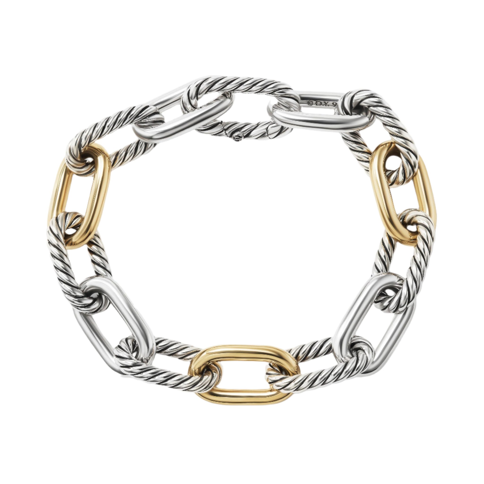 DY Madison® Chain Bracelet in Sterling Silver with 18K Yellow Gold