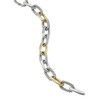 DY Madison® Chain Bracelet in Sterling Silver with 18K Yellow Gold
