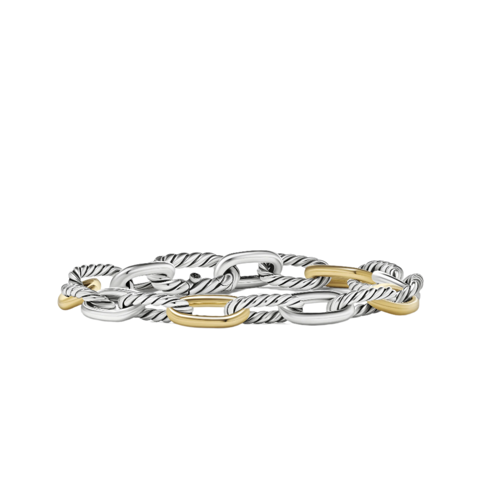 DY Madison® Chain Bracelet in Sterling Silver with 18K Yellow Gold