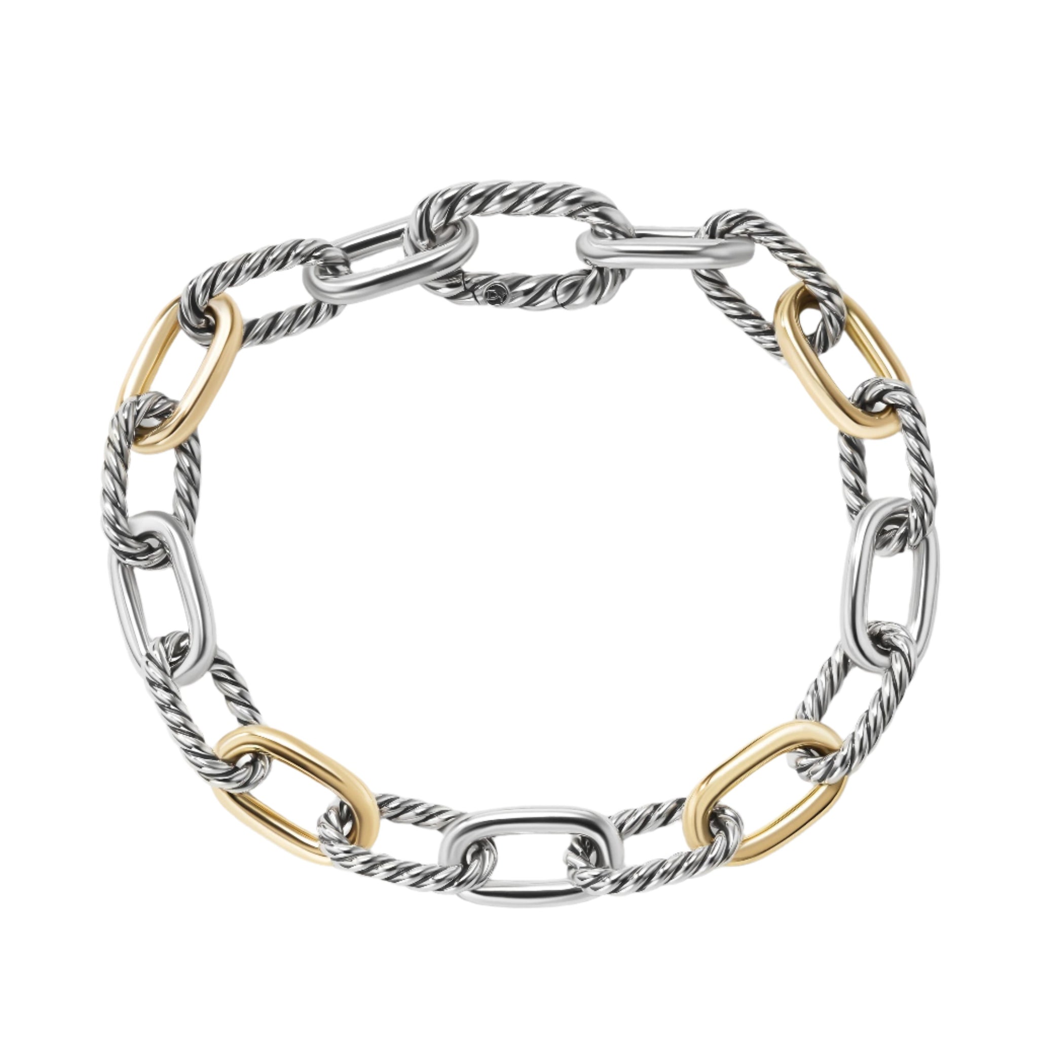 DY Madison® Chain Bracelet in Sterling Silver with 18K Yellow Gold
