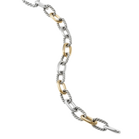 DY Madison® Chain Bracelet in Sterling Silver with 18K Yellow Gold
