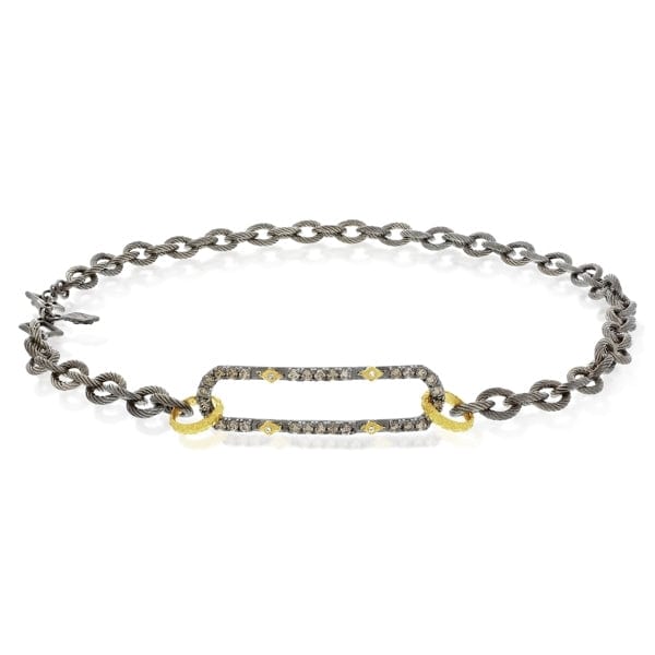 Armenta Sterling Silver Double Wrap Champagne Diamond Bracelet