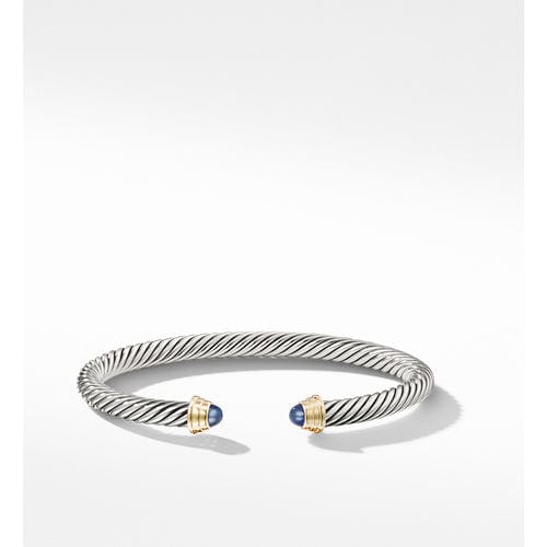 Cable Kids® Birthstone Bracelet with Sapphire and 14K Gold, 4mm