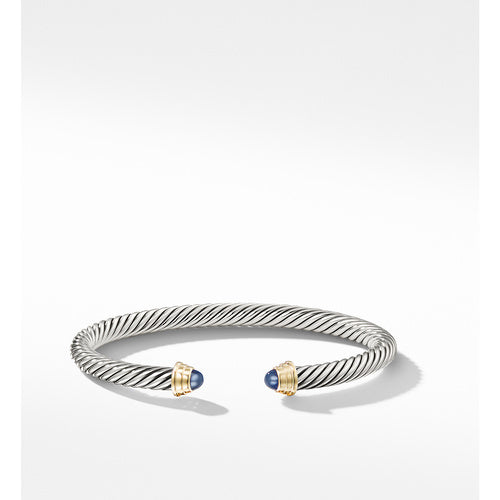 Cable Kids® Birthstone Bracelet with Sapphire and 14K Gold, 4mm