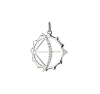 Sterling Silver Apollo Bow White Sapphire Charm