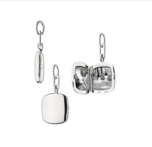Sterling Silver Cushion Locket Charm