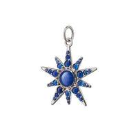 Sterling Silver Star Sapphire Charm