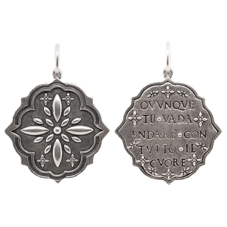 Sterling Silver Clover Confucius Charm