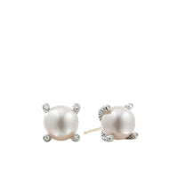 Pearl Earrings with Diamonds