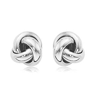 Sterling Silver Love Knot Earrings
