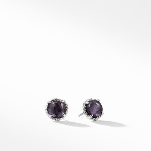 Earrings with Black Orchid