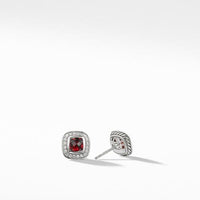 Petite Albion Earrings with Garnet and Diamonds