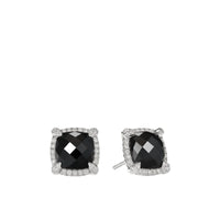Chatelaine® Pavé Bezel Earring with Black Onyx and Diamonds mm