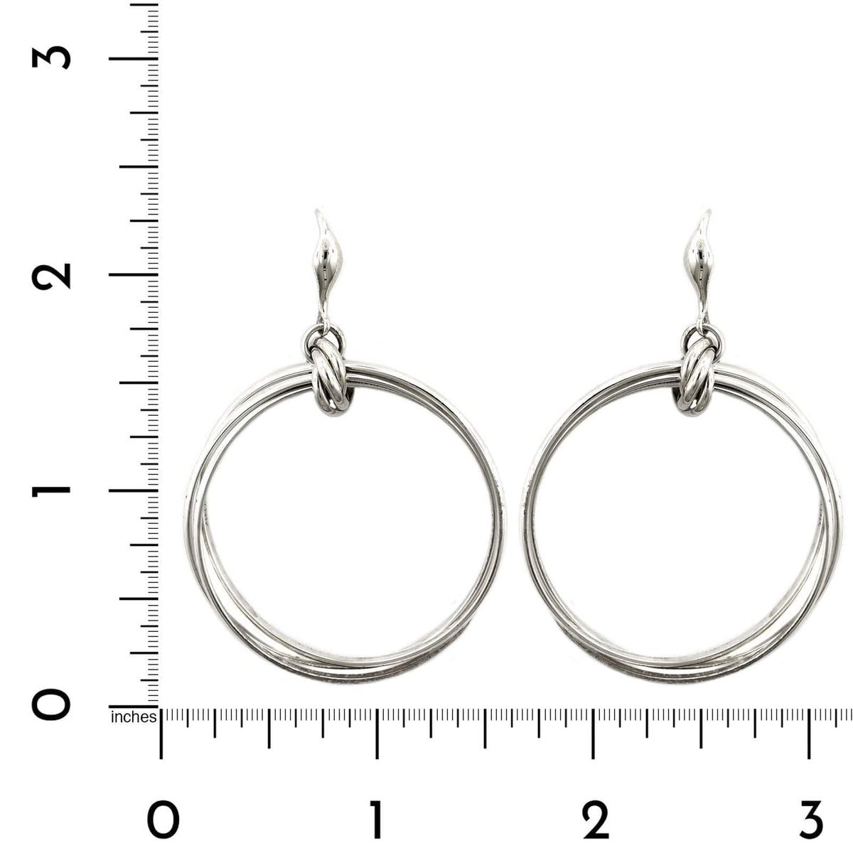 Sterling Silver Large Rolling Rings Earrings