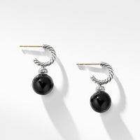 Solari Hoop Earrings with Diamonds and Black Onyx