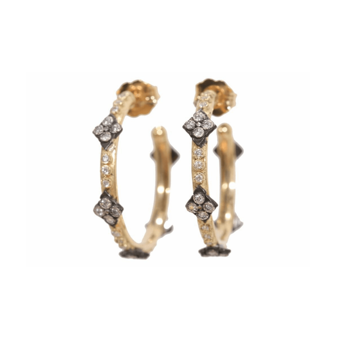 Armenta 18K Yellow Gold and Sterling Silver Crivelli Diamond Earrings