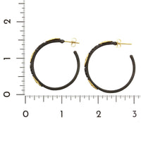 Armenta Sterling Silver and 18K Yellow Gold Diamond Hoop Earrings
