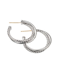 The Crossover Collection® Medium Hoop Earrings with Diamonds