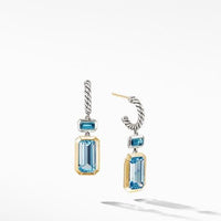 Novella Drop Earrings with Blue Topaz and 18K Yellow Gold